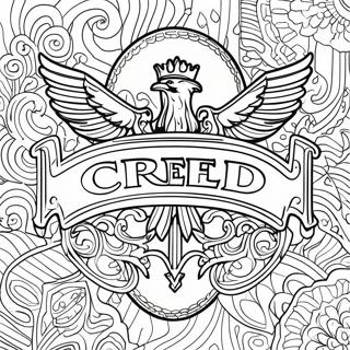 Page à colorier Logo Credo | Page de coloriage Creed