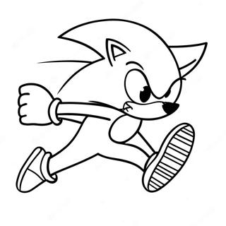 Page à colorier Sonic le Hérisson Courant Vite | Page de coloriage Forces Sonic