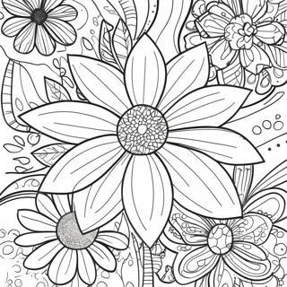 Page à colorier de fleur Prismacolor vibrante | Page de coloriage Prismacolor