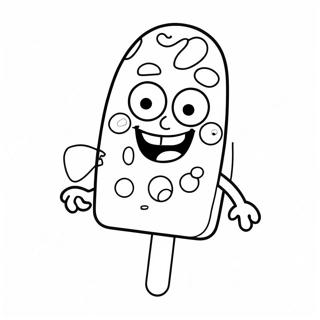 Page à colorier de popsicle SpongeBob | Page de coloriage SpongeBob Glace