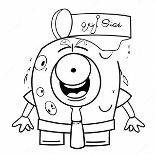 Page à colorier de Gary Bob l'éponge | Page de coloriage Gary Bob l'Éponge