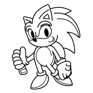 Page à colorier FNF Sonic | Page de coloriage FNF Sonic