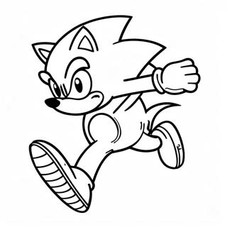 Page à colorier Sonic le Hérisson courant vite | Page de coloriage FNF Sonic
