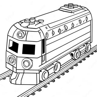 Page à colorier Train Lego | Page de coloriage Train Lego