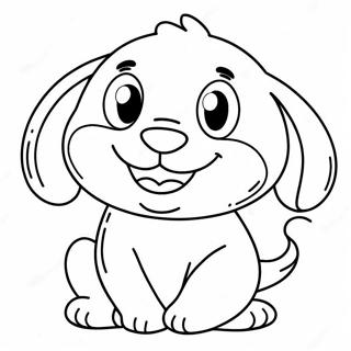 Page à colorier mignonne de Tiko avec un grand sourire | Page de coloriage Tiko