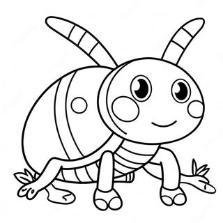 Page à colorier mignonne d'un insecte Roly Poly | Page de coloriage Roly Poly