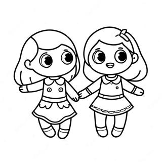 Aventure LOL des sœurs amusantes page à colorier | Page de coloriage Sœurs LOL