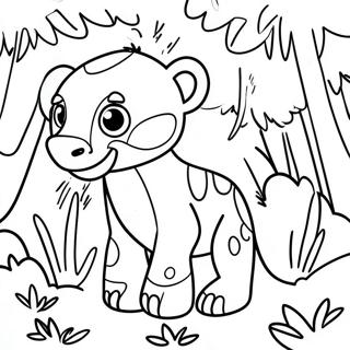 Page à colorier d'animaux de camouflage de jungle | Page de coloriage Camouflage