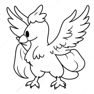 Page à colorier Moltres | Page de coloriage Moltres