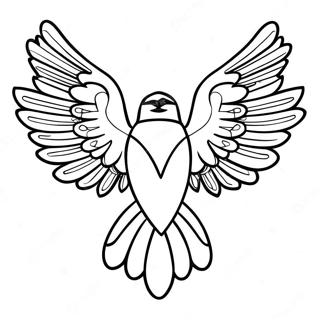 Page à colorier de l'oiseau tonnerre | Page de coloriage Oiseau-tonnerre