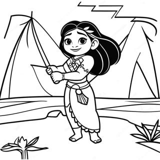 Page à colorier Moana | Page de coloriage Moana