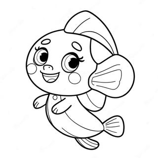 Page à colorier d'Oona Bubble Guppies | Page de coloriage Oona Bubble Guppies