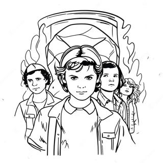 Page à colorier Stranger Things | Page de coloriage Choses étranges