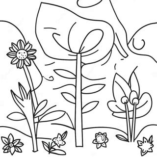 Page à colorier du jardin coloré de Klee | Page de coloriage Klee
