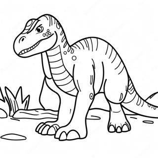 Page à colorier Dinosaure Baryonyx | Page de coloriage Baryonyx
