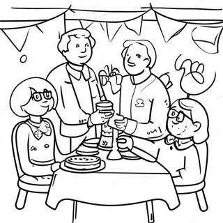 Page à colorier Fête de Retraite Joyeuse | Page de coloriage Joyeuse retraite