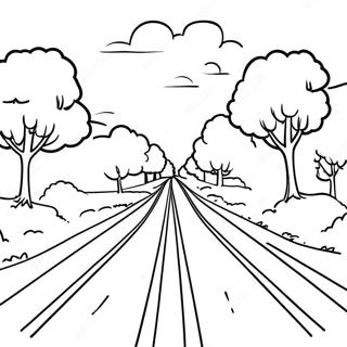 Page à colorier Route Blanche | Page de coloriage Route Blanche