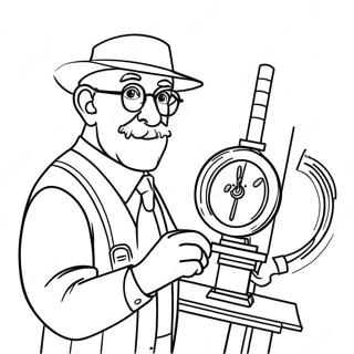 Page à colorier Inventeur | Page de coloriage Inventeur
