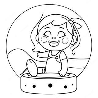 Page à colorier Alexa Mignonne avec un Sourire | Page de coloriage Alexa