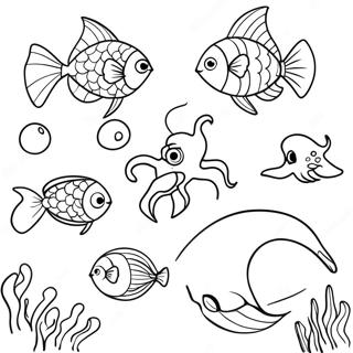 Page à colorier des créatures magiques d'Atlantis | Page de coloriage Atlantis