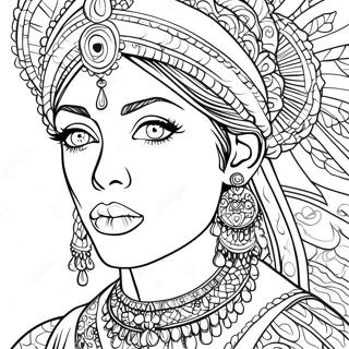 Page à colorier d'Aish | Page de coloriage Aish