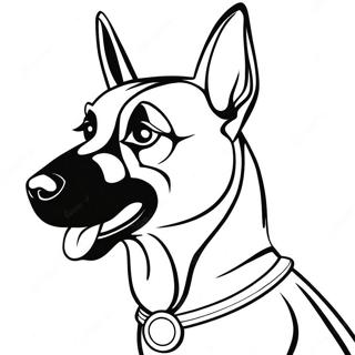 Page à colorier chien Malinois belge | Page de coloriage Malinois belge
