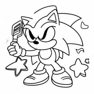 Page à colorier des superstars Sonic | Page de coloriage Sonic Superstars