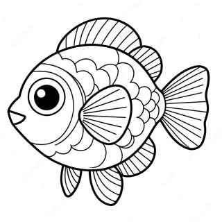Page à colorier le poisson Maatjes mignon | Page de coloriage Maatjes