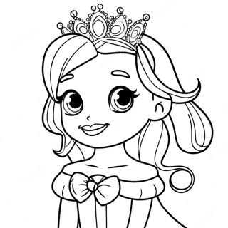 Page à colorier de la princesse LOL étincelante | Page de coloriage Princesse Lol