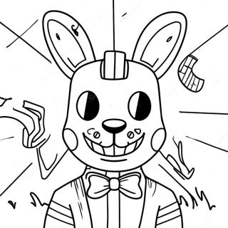 Page à colorier de Glitchtrap | Page de coloriage Glitchtrap