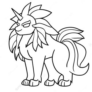Page à colorier de Solgaleo | Page de coloriage Solgaleo