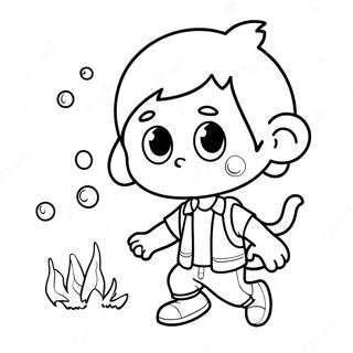 Page à colorier de Cousin Aventurier | Page de coloriage Cousin