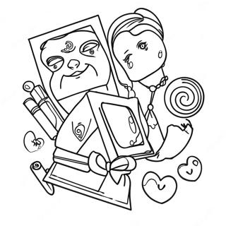 Page à colorier Enchantée | Page de coloriage Enchanté
