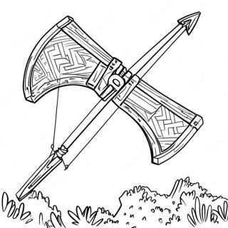 Page à colorier Arc et Flèche Minecraft | Page de coloriage Minecraft Arc et Flèche