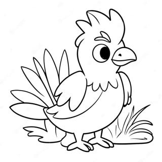 Page à colorier Mignon Farfetch'd avec Poireau | Page de coloriage Canarticho