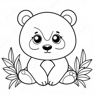 Page à colorier de la tête de panda mignonne | Page de coloriage Visage de Panda