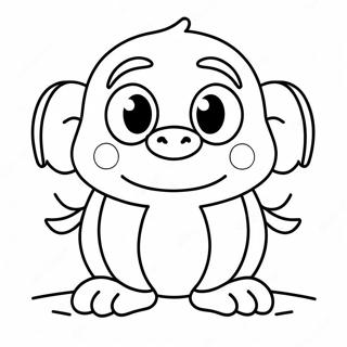 Page à colorier du personnage mignon Nab Nab | Page de coloriage Nab Nab