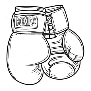 Page à colorier Gants de Boxe | Page de coloriage Boxe