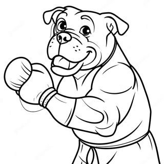 Page à colorier Boxeur en Action | Page de coloriage Boxe