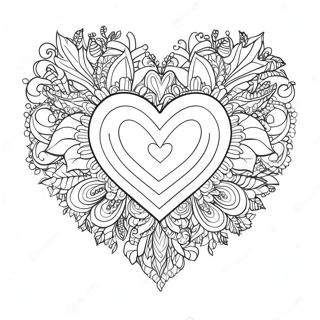 Page à colorier cœur rubis étincelant | Page de coloriage Rubis