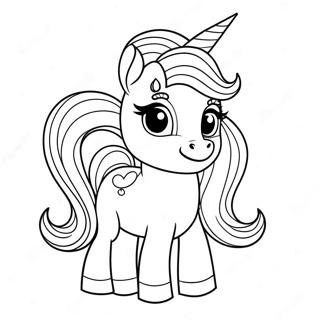 Page à colorier Licorne Rarity Étincelante | Page de coloriage Rareté