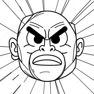 Page à colorier Je te déteste avec un visage en colère | Page de coloriage Je te déteste
