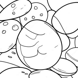 Page à colorier Galets | Page de coloriage Cailloux
