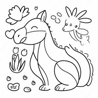 Page à colorier Contour d'Animal Minimaliste | Page de coloriage Minimaliste