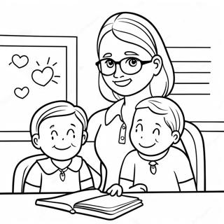 Appréciation des enseignants mignons Coloriages