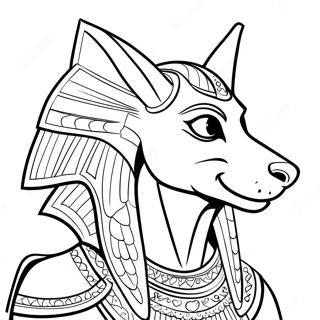 Page à colorier d'Anubis | Page de coloriage Anubis