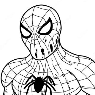 Page à colorier Spiderman Zombie | Page de coloriage Zombie Spiderman