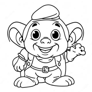 Page à colorier du personnage Grincheux | Page de coloriage Endormi