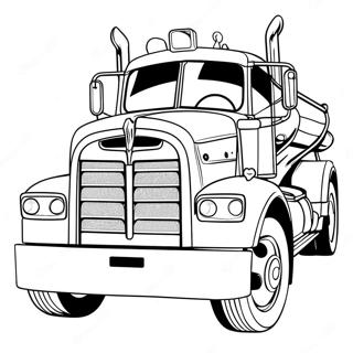 Page à colorier des camions Mack | Page de coloriage Voitures Mack