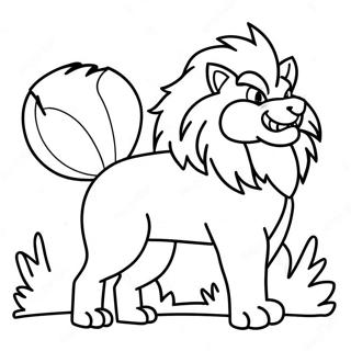 Page à colorier d'Arcanine | Page de coloriage Arcanin